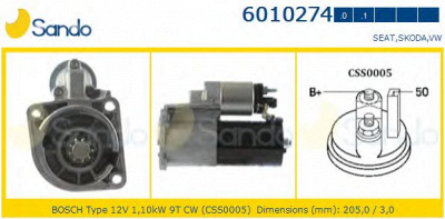 SANDO 60102740 - Стартер
