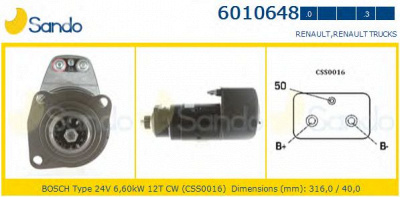 SANDO 60106480 - Стартер
