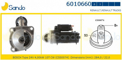 SANDO 60106601 - Стартер