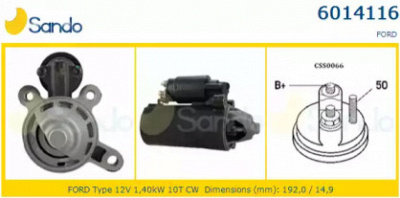 SANDO 60141160 - Стартер