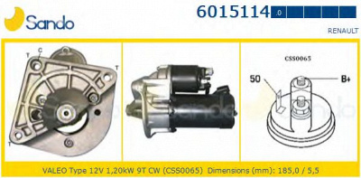 SANDO 60151140 - Стартер
