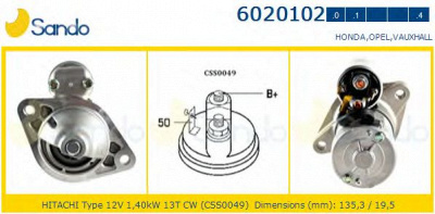 SANDO 60201020 -  Стартер