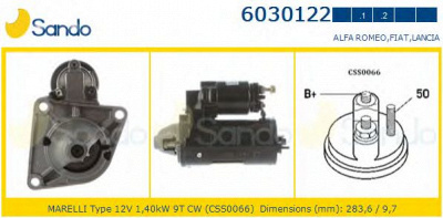 SANDO 60301222 - Стартер