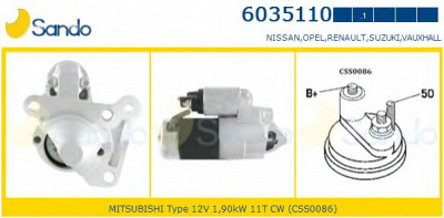 SANDO 60351101 -  Стартер