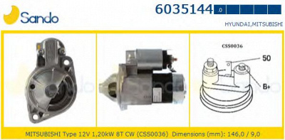 SANDO 60351440 - Стартер