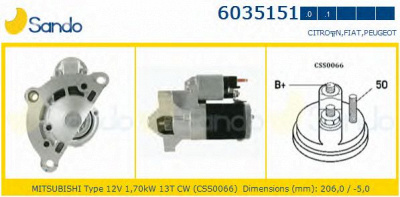 SANDO 60351511 - Стартер