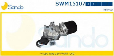 SANDO swm151071 -  Двигатель стеклоочистителя