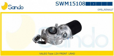 SANDO swm151081 -  Двигатель стеклоочистителя