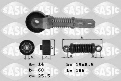 SASIC 1624039 -  Натяжитель ремня, клиновой зубча
