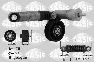 SASIC 1626047 -  Натяжитель ремня, клиновой зубча