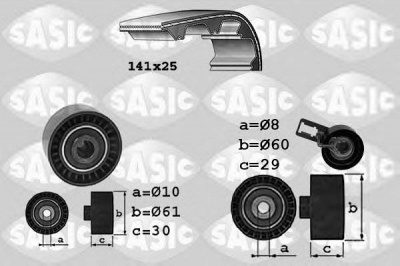 SASIC 1750032 -  Комплект ремня ГРМ