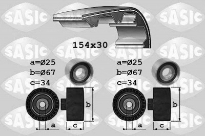 SASIC 1750037 -  Комплект ремня ГРМ