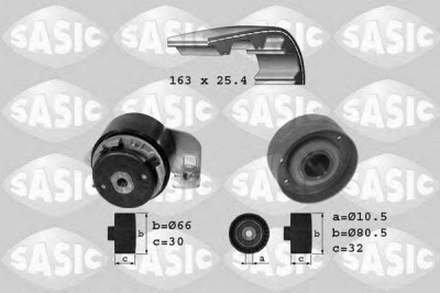 SASIC 1754007 -  Комплект ремня ГРМ