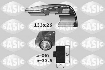 SASIC 1754025 -  Комплект ремня ГРМ