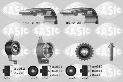 SASIC 1756010 -  Комплект ремня ГРМ