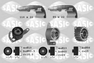 SASIC 1756012 -  Комплект ремня ГРМ