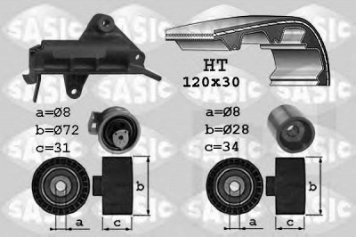 SASIC 1756019 -  Комплект ремня ГРМ