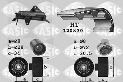 SASIC 1756020 -  Комплект ремня ГРМ