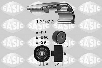SASIC 1756029 -  Комплект ремня ГРМ