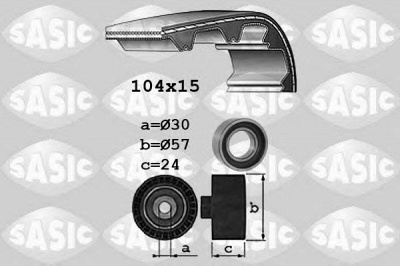 SASIC 1756032 -  Комплект ремня ГРМ