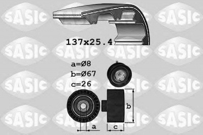 SASIC 1756037 -  Комплект ремня ГРМ