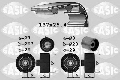 SASIC 1756038 -  Комплект ремня ГРМ