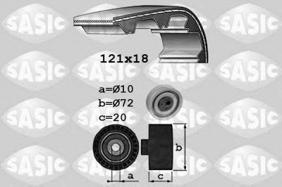 SASIC 1756039 -  Комплект ремня ГРМ