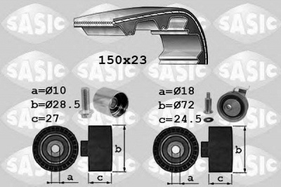 SASIC 1756054 -  Комплект ремня ГРМ