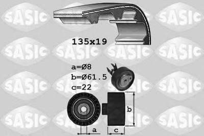SASIC 1756057 -  Комплект ремня ГРМ