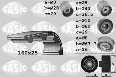 SASIC 1756059 -  Комплект ремня ГРМ
