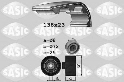 SASIC 1756060 -  Комплект ремня ГРМ