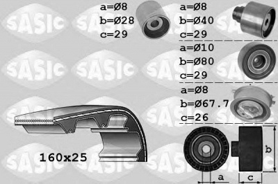 SASIC 1756068 -  Комплект ремня ГРМ