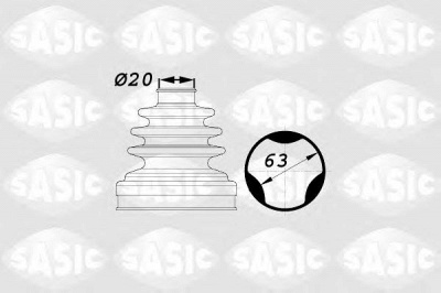 SASIC 1900003 -  Комплект пыльника, приводной вал