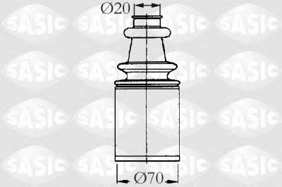SASIC 2873693 -  Комплект пыльника, приводной вал