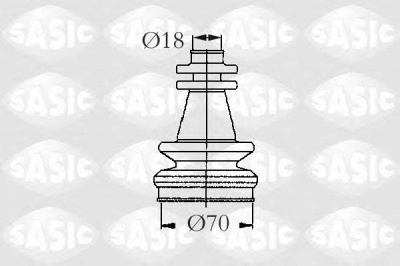 SASIC 2873703 -  Комплект пыльника, приводной вал