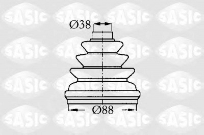 SASIC 2873803 -  Комплект пыльника, приводной вал