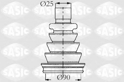 SASIC 2933633 -  Комплект пыльника, приводной вал