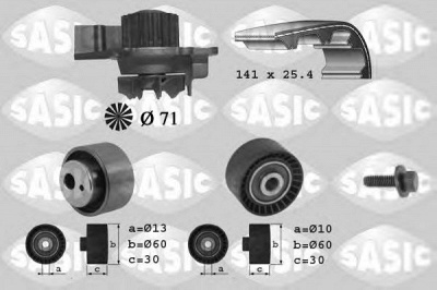SASIC 3900012 -  Водяной насос + комплект зубчатого ремня