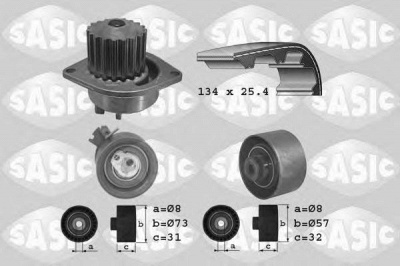 SASIC 3900016 -  Водяной насос + комплект зубчатого ремня