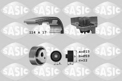SASIC 3900036 -  Водяной насос + комплект зубчатого ремня