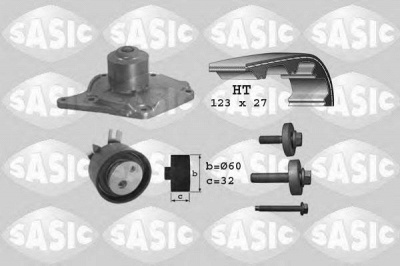 SASIC 3904003 -  Водяной насос + комплект зубчатого ремня