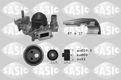 SASIC 3904009 -  Водяной насос + комплект зубчатого ремня