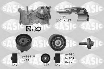 SASIC 3904012 -  Водяной насос + комплект зубчатого ремня