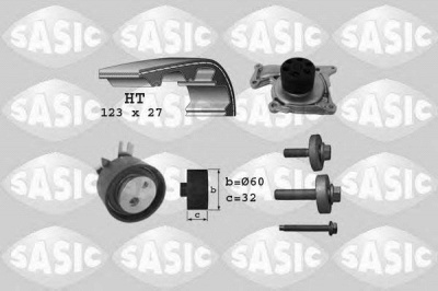SASIC 3904037 -  Водяной насос + комплект зубчатого ремня