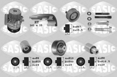 SASIC 3906002 -  Водяной насос + комплект зубчатого ремня