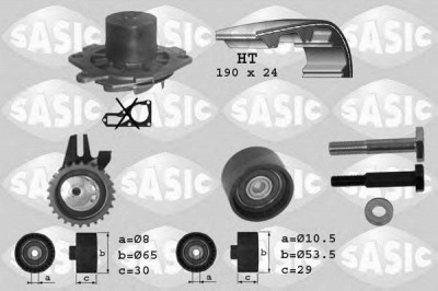 SASIC 3906007 -  Водяной насос + комплект зубчатого ремня