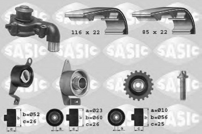 SASIC 3906011 -  Водяной насос + комплект зубчатого ремня