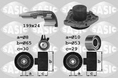 SASIC 3906032 -  Водяной насос + комплект зубчатого ремня