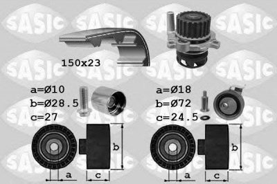 SASIC 3906064 -  Ремкомплект для замены ремня ГРМ + помпа