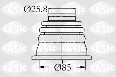 SASIC 4003408 -  Комплект пыльника, приводной вал